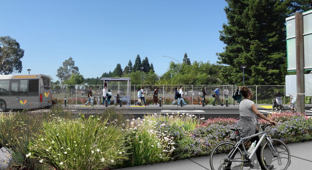 Rendering of what the Imola Park and Ride will look like upon completion