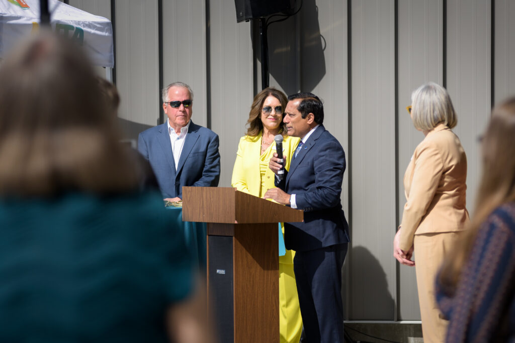 Administrator Ray Tellis of the Federal Transit Administration praises the good work of NVTA in completing the Vine Transit Maintenance Facility on April 12, 2024. (Justin Lopez Photography)