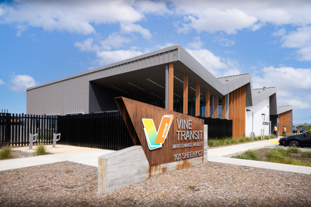 The $39 million Vine Transit Maintenance Facility in Napa, California. 