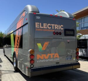 One of 14 new Gillig battery electric buses received by Vine Transit in the summer of 2025.